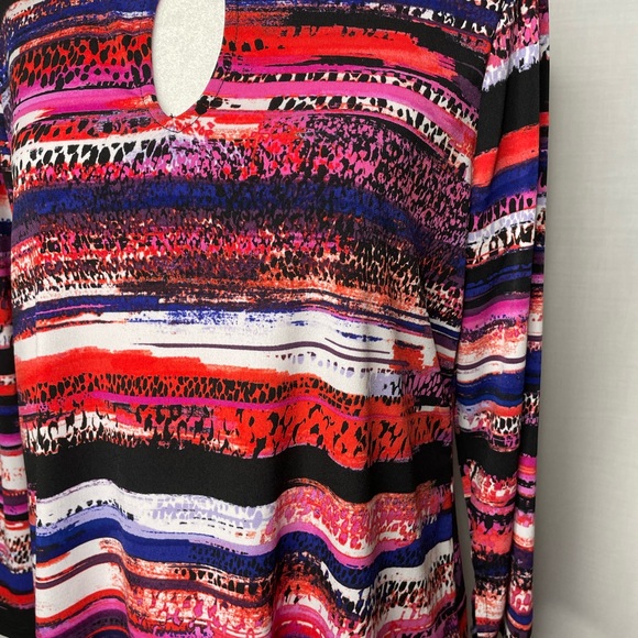 Dana Buchman Multi Color Long Sleeve Shirt Size Medium - Picture 2 of 6